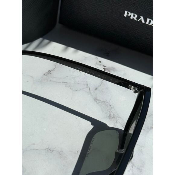 NEW Prada PR20YS Aviator Sunglasses in Black Polarized - Picture 7 of 8